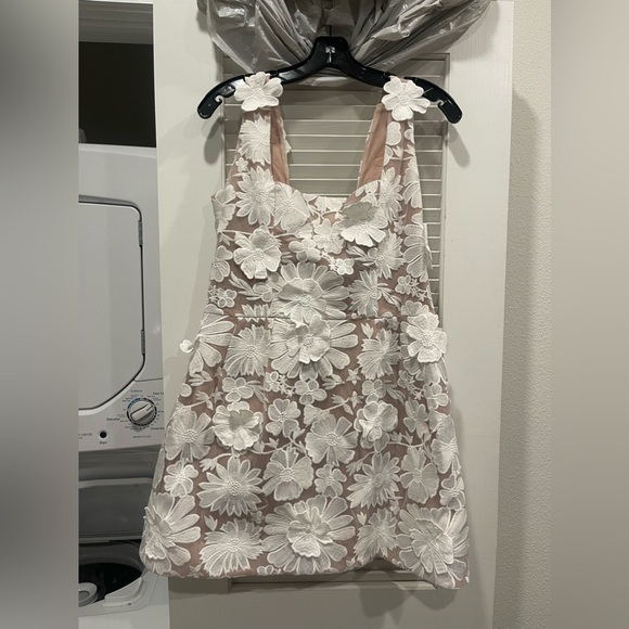 Helsi Belen Lace-up Floral Embroidered Mini Dress